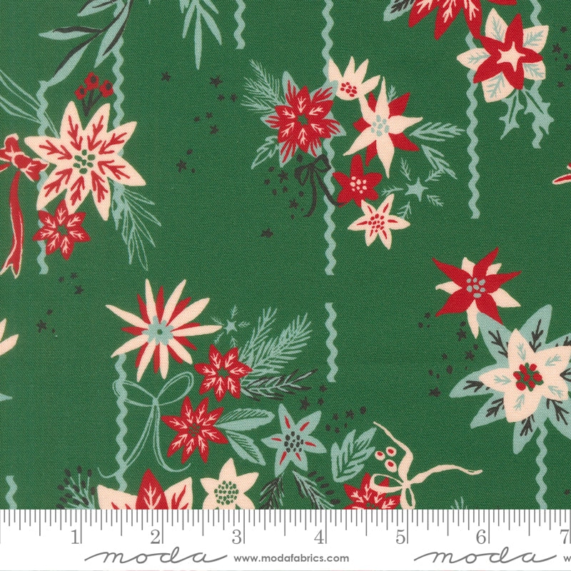 Holiday Bloom Pine - Twinkle and Tinsel by Fancy That Design House for Moda - Half Yard Fabric (Preorder)