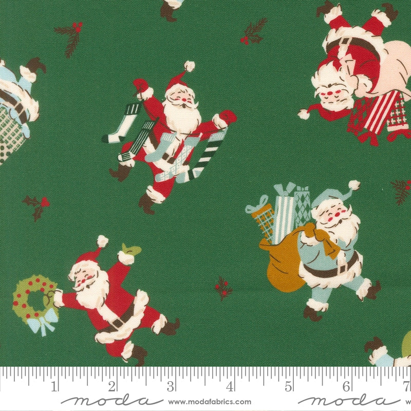 Jolly Santa Pine - Twinkle and Tinsel by Fancy That Design House for Moda - Half Yard Fabric (Preorder)
