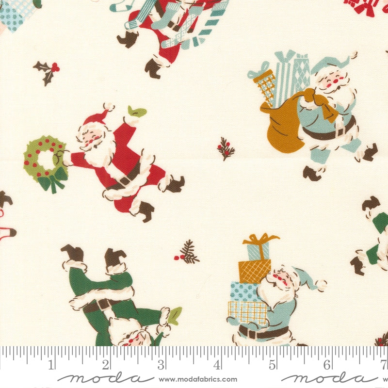 Jolly Santa Snow - Twinkle and Tinsel by Fancy That Design House for Moda - Half Yard Fabric (Preorder)