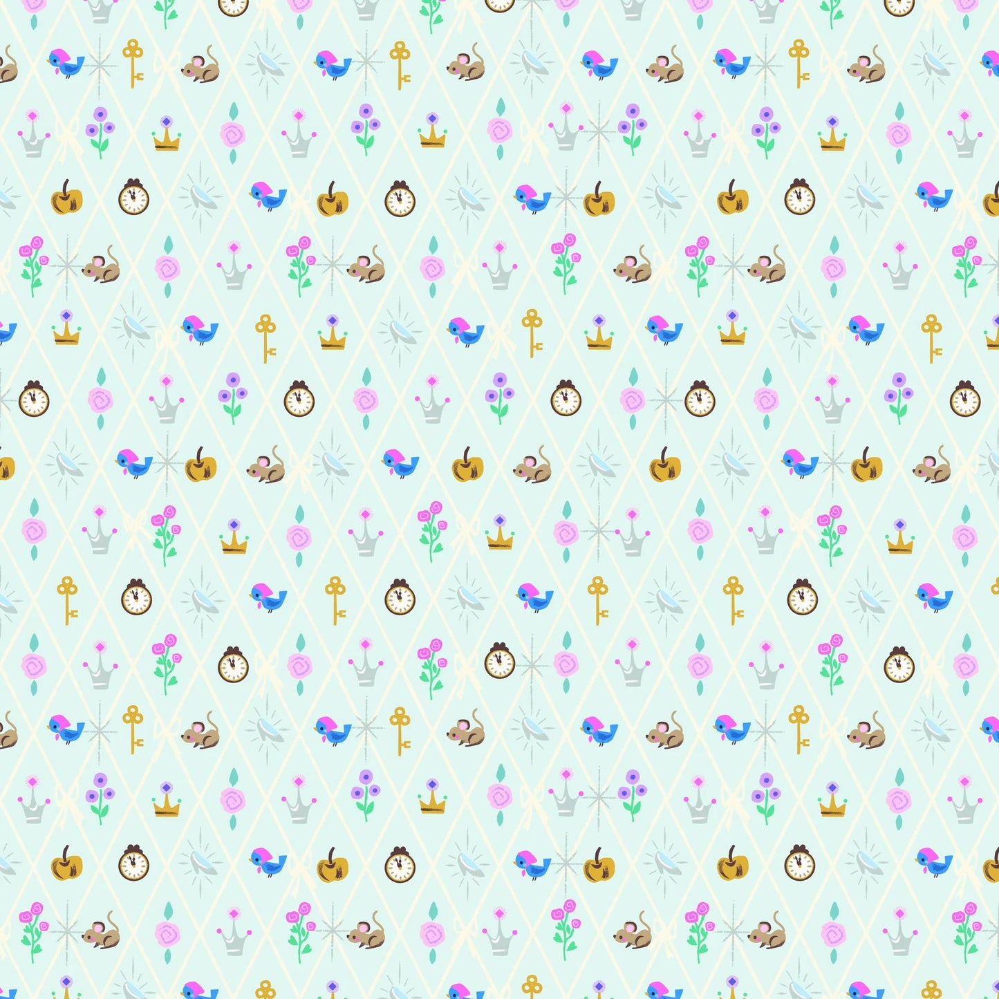 Diamond in Powder Sparkle - Wishes by Jill Howarth. 100% quilting cotton.