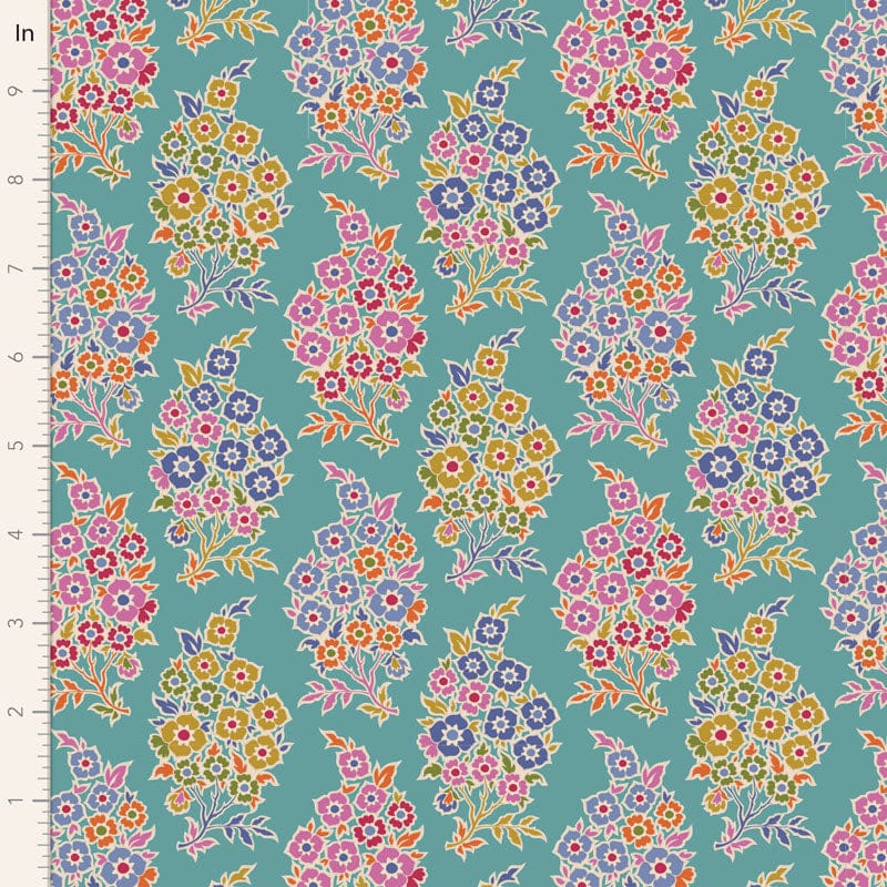 Pie in the Sky - Willy Nilly in Teal - 100487 - Half Yard