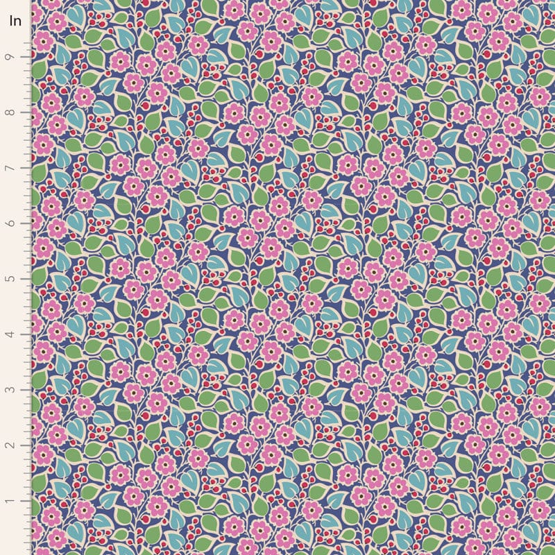 PREORDER - Pie in the Sky - Topsy Turvy in Blue - 100490 - Half Yard