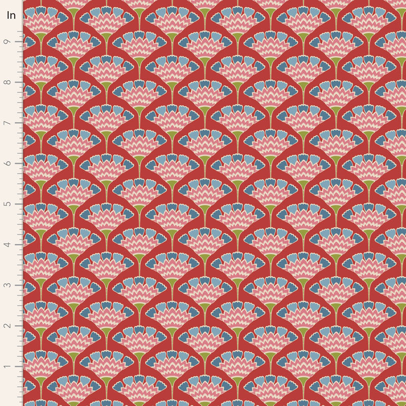 Pie in the Sky - Tasselflower in Red - 100495 - Half Yard