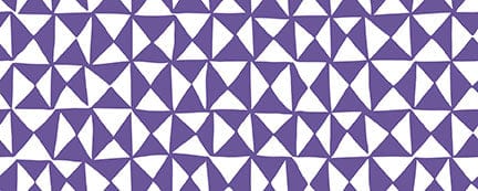 Cotton quilting fabric pattern called 'Hourglass in Purple'. Part of the 'Halloween Night' fabric collection. Designed by Figo Fabrics for fabric company Paintbrush Studio. SKU: 120-21321. 44-45 inch width.