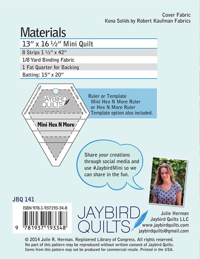 Mini Northern Lights - Jaybird Quilts - Paper Pattern - JBQ 141