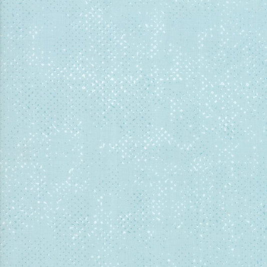 Cotton quilting fabric pattern called 'Spotted in Mist'. Part of the 'Lazy Afternoon' fabric collection. Designed by Zen Chic for fabric company Moda Fabrics. SKU: 1660 76. 44-45 inch width.