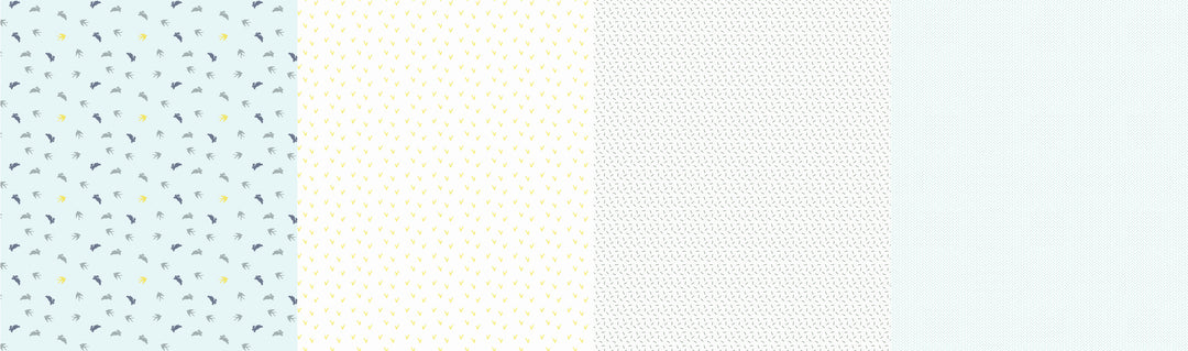 Cotton quilting fabric pattern called 'Lollies in Drift'. Part of the 'Greenstone' fabric collection. Designed by Jen Kingwell for fabric company Moda Fabrics. SKU: 18221 11. 44-45 inch width.