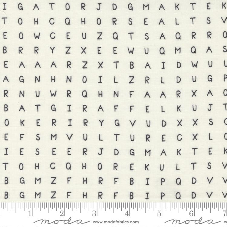 ABC...xyz - Word Search in Cream - 20818 11 - Half Yard