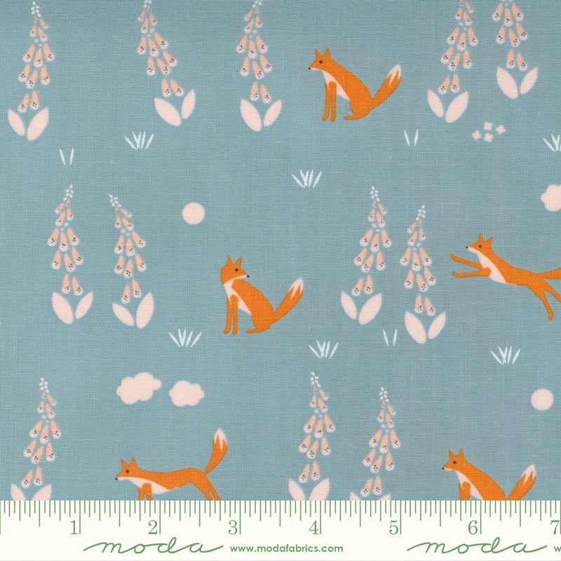 Meander - Foxes in Denim - Aneela Hoey for Moda - 24581 16 - Half Yard