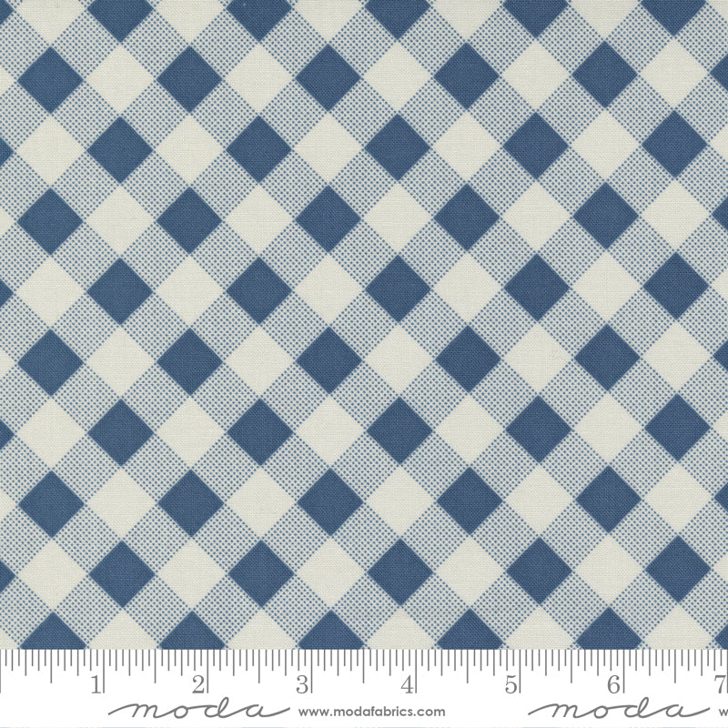 Meander - Picnic Check in Indigo - Aneela Hoey for Moda - 24584 22 - Half Yard