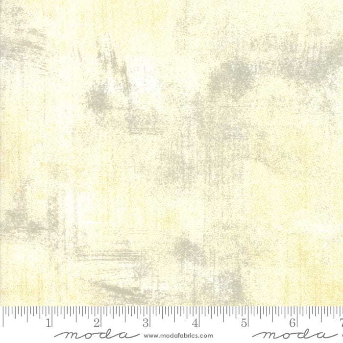 Cotton quilting fabric pattern called 'Grunge in Cream'. Part of the 'Grunge Basics' fabric collection. Designed by Basic Grey for fabric company Moda Fabrics. SKU: 30150 160. 44-45 inch width.