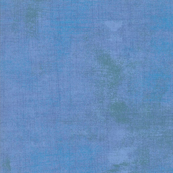 Cotton quilting fabric pattern called 'Grunge in Heritage Blue'. Part of the 'Grunge Basics' fabric collection. Designed by Basic Grey for fabric company Moda Fabrics. SKU: 30150 348. 44-45 inch width.
