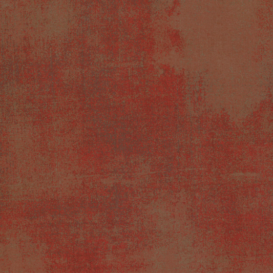 Cotton quilting fabric pattern called 'Grunge in Maraschino Cherry'. Part of the 'Grunge Basics' fabric collection. Designed by Basic Grey for fabric company Moda Fabrics. SKU: 30150 82. 44-45 inch width.