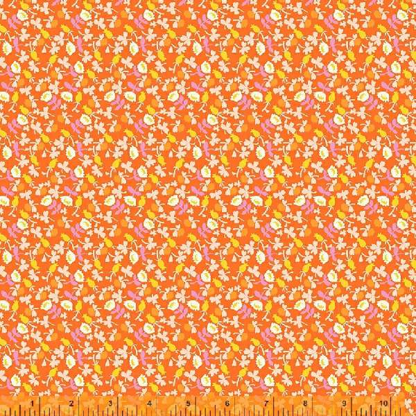 Lucky Rabbit - Calico in Red Orange - 37027A-12 - Half Yard