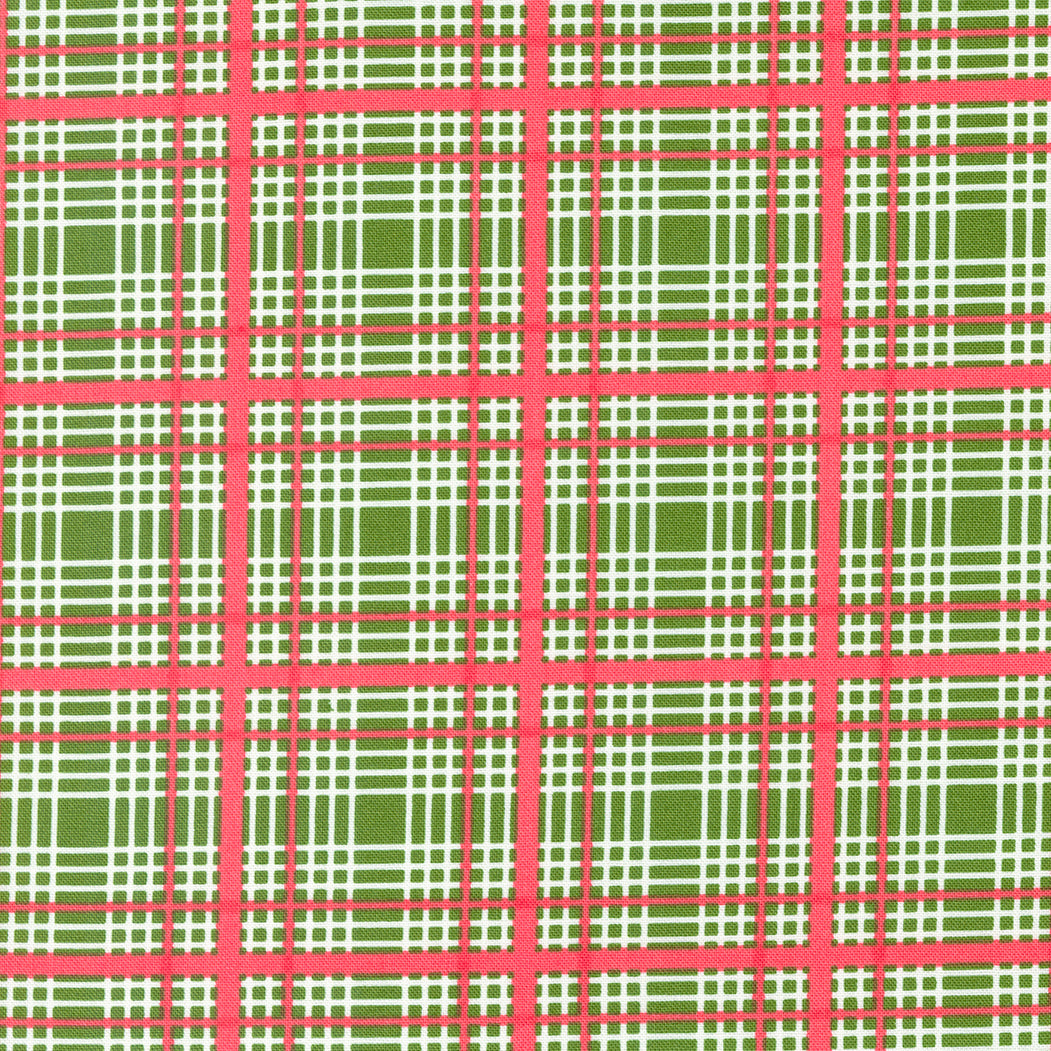 Cotton quilting fabric pattern called 'Plaid in Evergreen'. Part of the 'Favorite Things' fabric collection. Designed by Sherri & Chelsi for fabric company Moda Fabrics. SKU: 37653 17. 44-45 inch width.