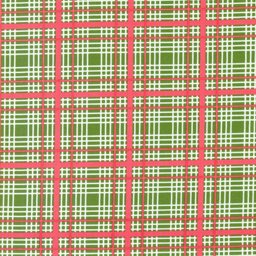 Cotton quilting fabric pattern called 'Plaid in Evergreen'. Part of the 'Favorite Things' fabric collection. Designed by Sherri & Chelsi for fabric company Moda Fabrics. SKU: 37653 17. 44-45 inch width.