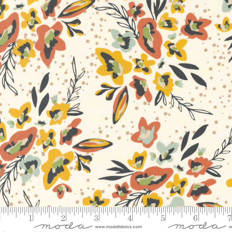 Dawn on the Prairie - Spray and Sprig in Bleached - 45570 11 - Half Yard