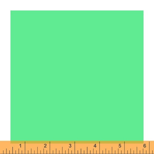 Cotton quilting fabric pattern called 'Minty'. Part of the 'Ruby and Bee Solids' fabric collection. Designed by Heather Ross for fabric company Andover Fabrics. SKU: 51583 25. 44-45 inch width.