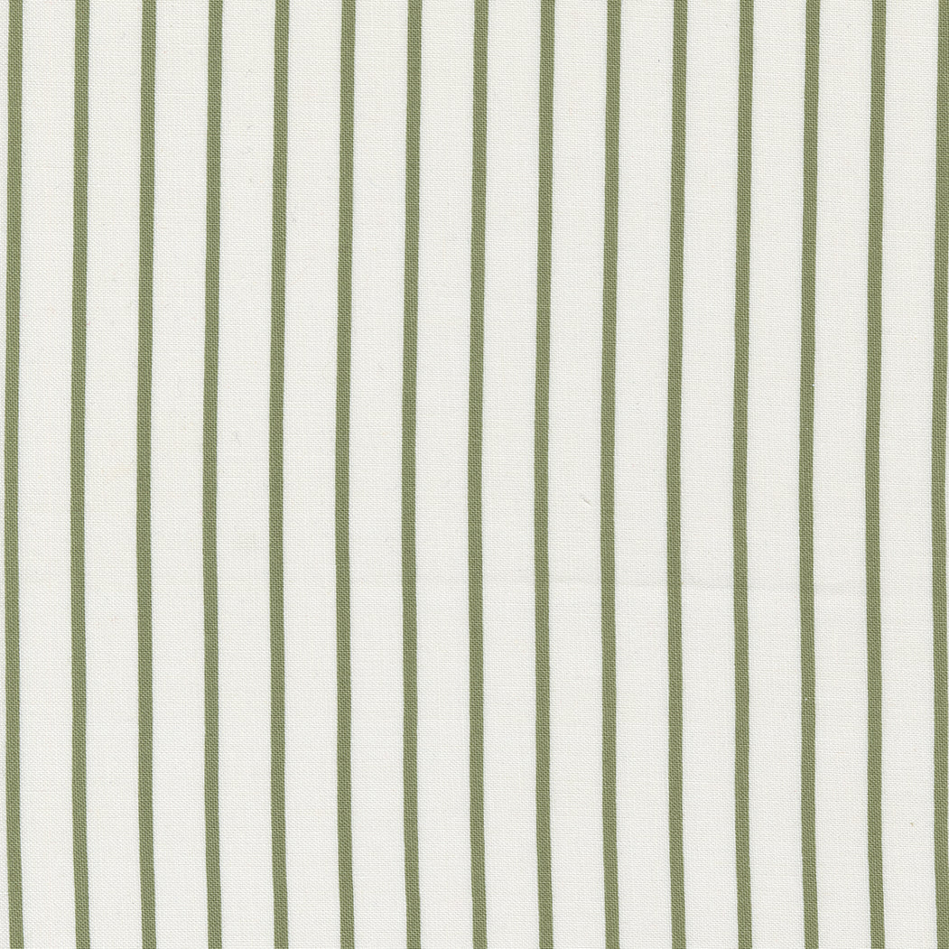 Cotton quilting fabric pattern called 'Jolly Stripe in Snow'. Part of the 'Christmas Eve' fabric collection. Designed by Lella Boutique for fabric company Moda Fabrics. SKU: 1200493. 44-45 inch width.