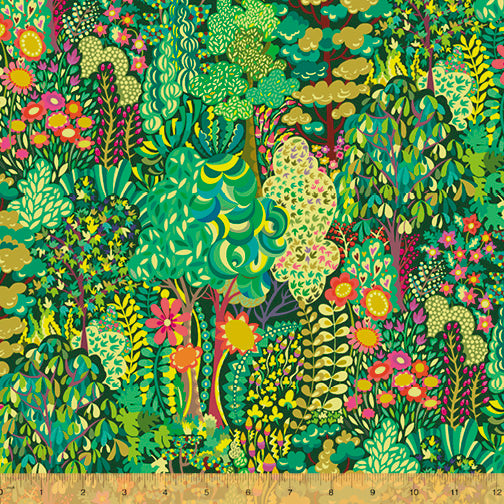 Paradiso - Avalon in Green - Sally Kelly - 52648D-3 - Half Yard