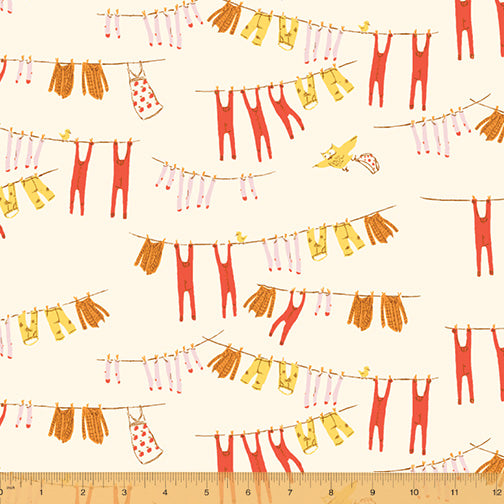 Far Far Away III - Laundry in Cream - Heather Ross for Windham Fabrics - 52755-5 - Half Yard