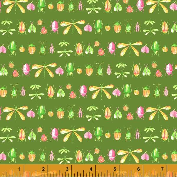 Tabanca - Gasparee in Green - Tamara Kate for Windham Fabrics - 52821-19 - Half Yard