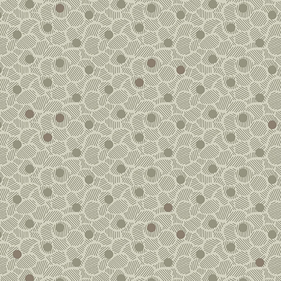 Wallflower - Nucleoid in Morel - Giuseppe Ribaudo for Andover - A-8963-N1 - Half Yard