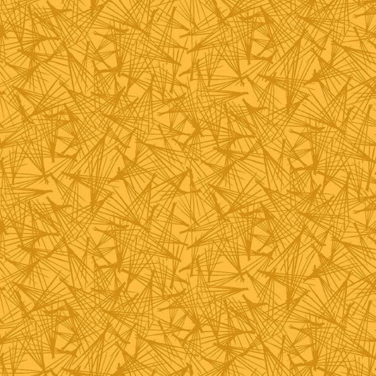 Cotton quilting fabric pattern called 'Pine in Honey'. Part of the 'Thicket' fabric collection. Designed by Alison Glass for fabric company Andover Fabrics. SKU: A-432-N. 44-45 inch width.