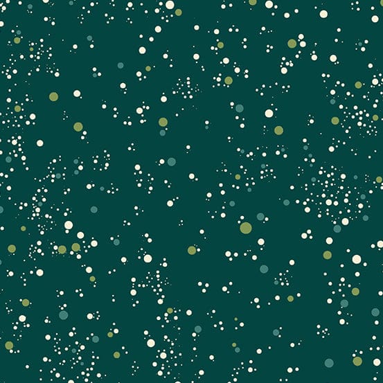 Natale - Snowfall Dots in Verde Acqua - A-676-G - Half Yard