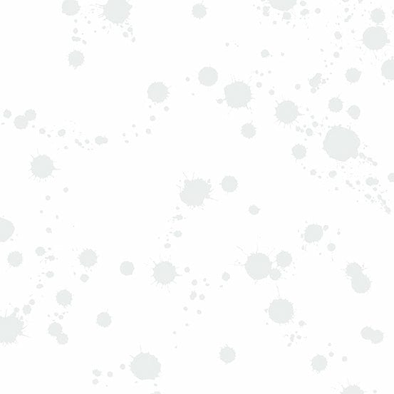 Cotton quilting fabric pattern called 'Spatter in Hush'. Part of the 'Sleuth' fabric collection. Designed by Giucy Giuce for fabric company Andover Fabrics. SKU: A-770-C. 44-45 inch width.