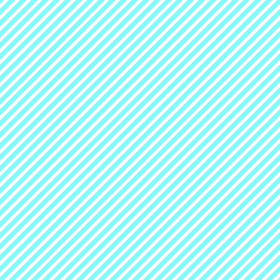 Sweet Shoppe - Candy Stripe in Aqua - Andover - A-9236-T - Half Yard