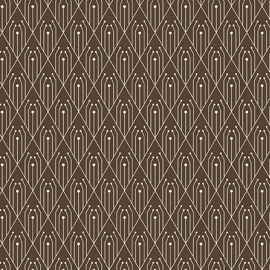 Deco - Diamonds in Chocolate - Giucy Giuce for Andover Fabrics - CS-29-CHOCOLATE - Half Yard
