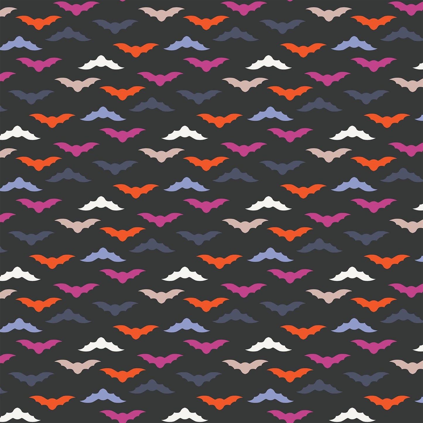GhostTown - Bats in Black - Figo Fabrics - 90517-99 - Half Yard