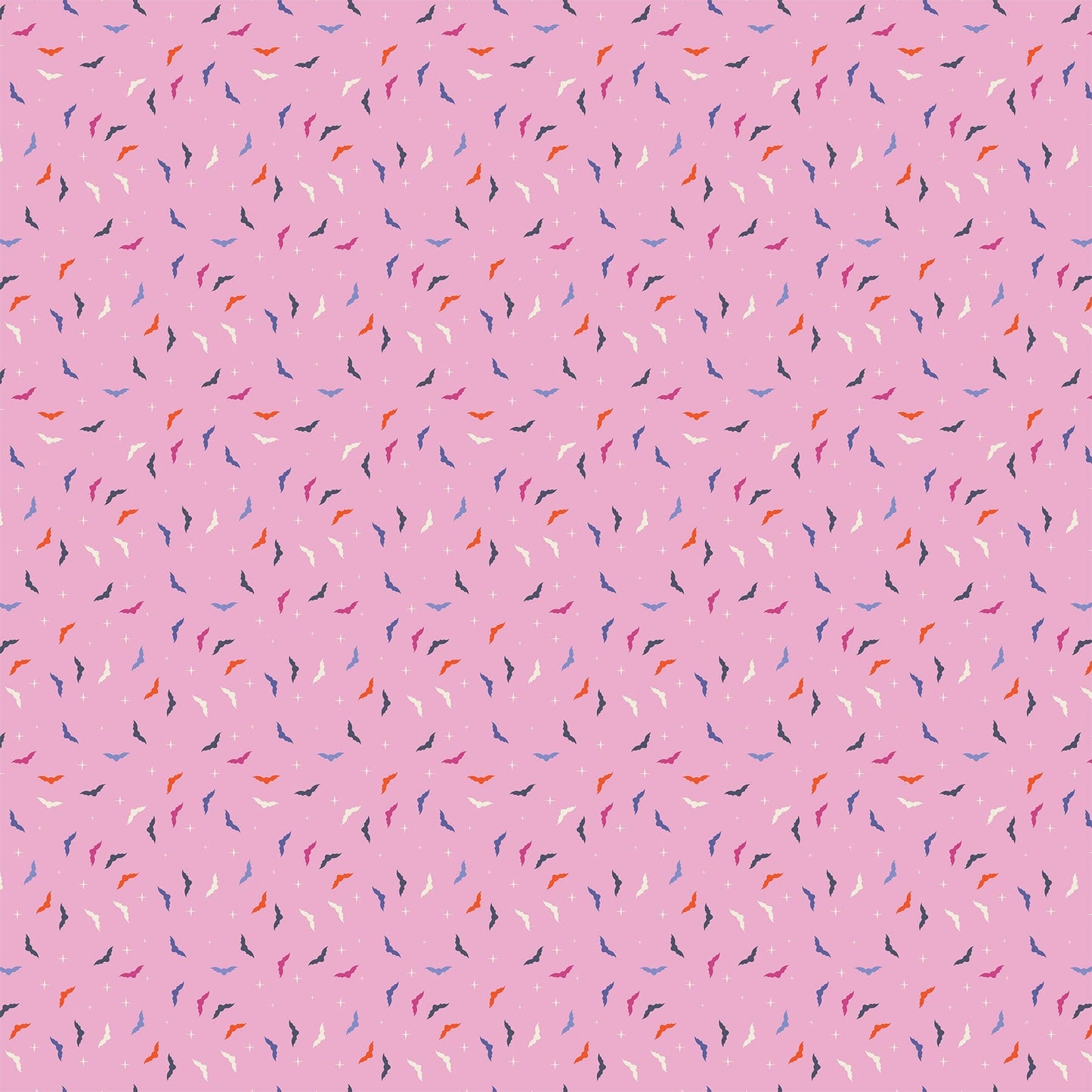 GhostTown - Ditsy Bats in Pink - Figo Fabrics - 90518-21 - Half Yard