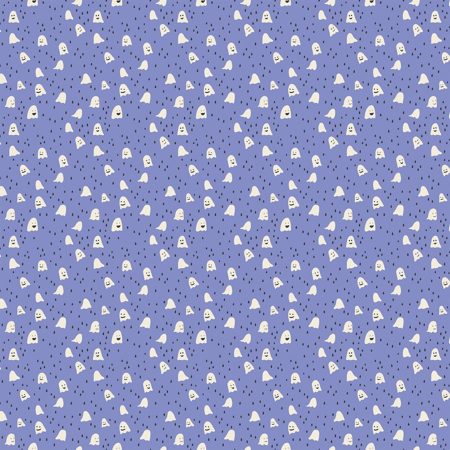 GhostTown - Ghosts in Blue - Figo Fabrics - 90521-42 - Half Yard