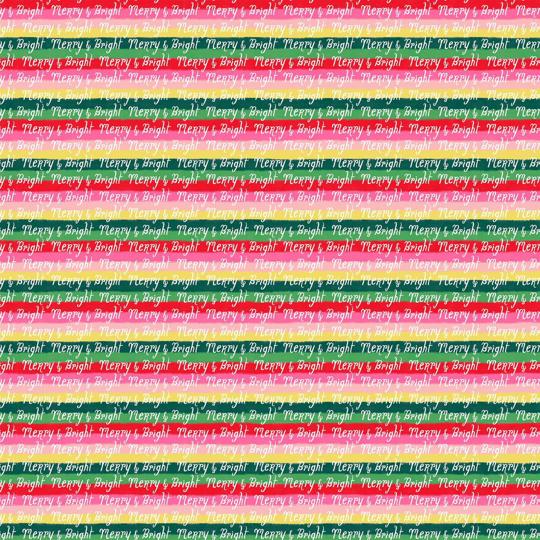 Merry Kitchmas - Stripe in Green Multi - 90670-76 - Half Yard