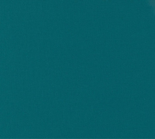 Cotton quilting fabric pattern called 'Dark Teal'. Part of the 'Bella Solids' fabric collection. Designed by Moda Fabrics for fabric company Moda Fabrics. SKU: 9900 110. 44-45 inch width.