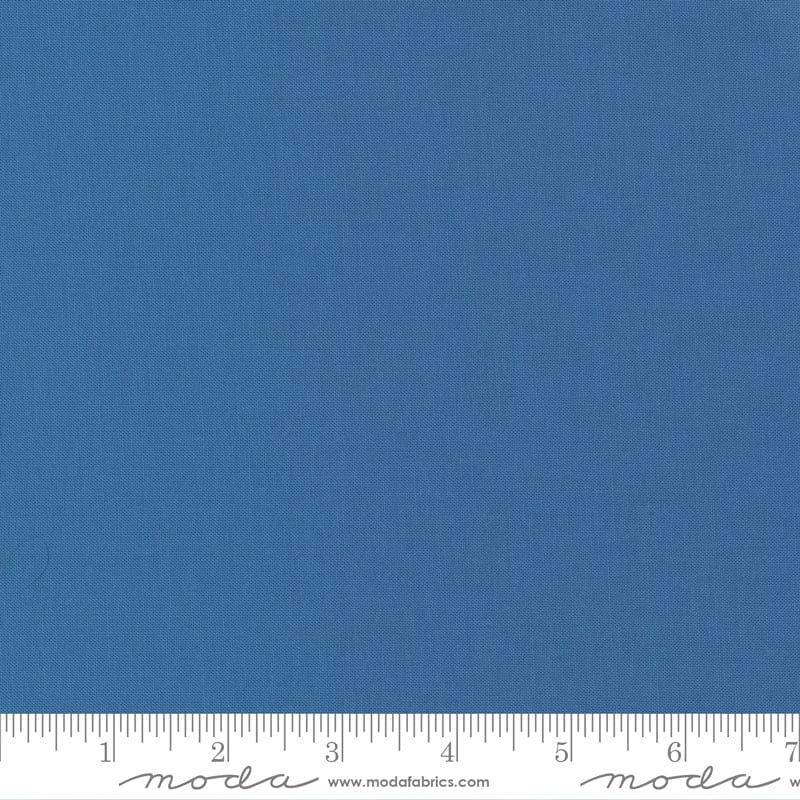 Cotton quilting fabric pattern called 'Sea'. Part of the 'Bella Solids' fabric collection. Designed by Moda Fabrics for fabric company Moda Fabrics. SKU: 9900 138. 44-45 inch width.
