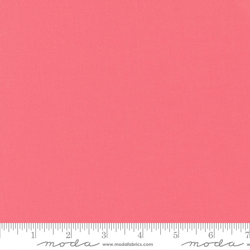 Cotton quilting fabric pattern called 'Tea Rose'. Part of the 'Bella Solids' fabric collection. Designed by Moda Fabrics for fabric company Moda Fabrics. SKU: 9900 89. 44-45 inch width.