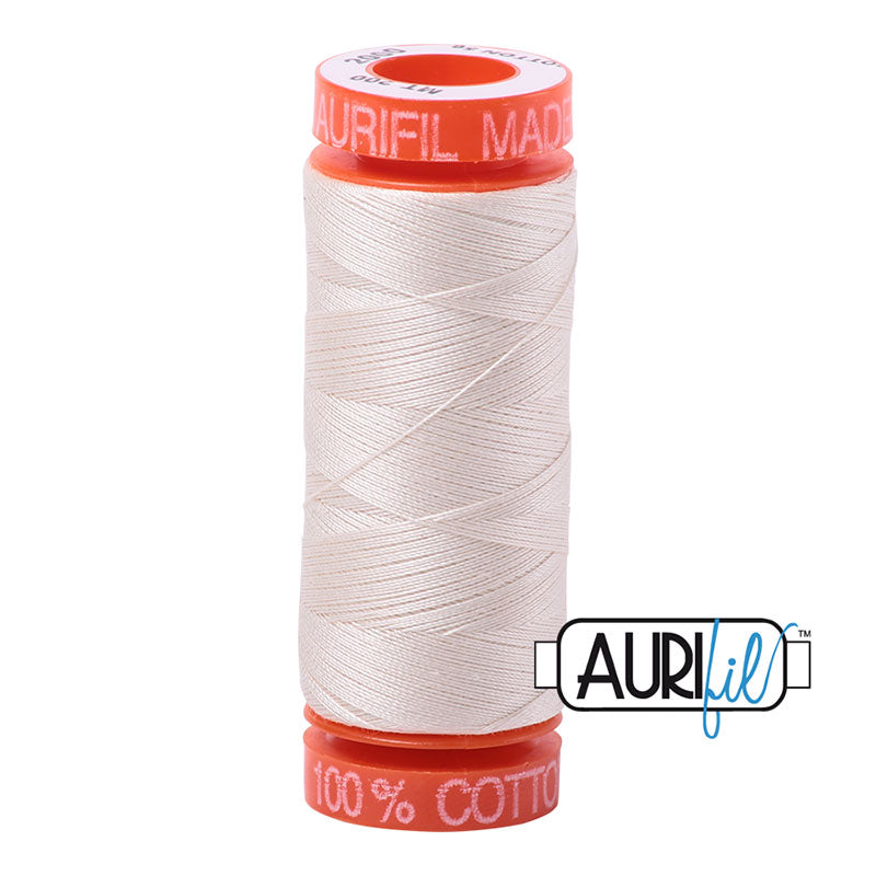 Aurifil Cotton Mako Thread - 50wt - 220m Spool - Light Sand - BMK50 2000