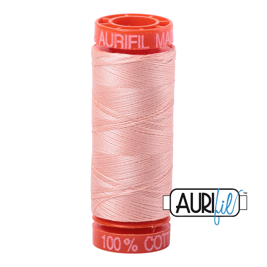 Aurifil Cotton Mako Thread - 50wt - 220m Spool - Light Blush - BMK50 2420