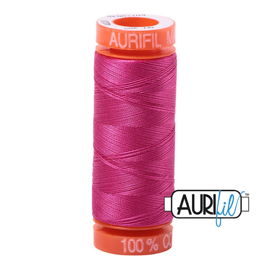 Aurifil Cotton Mako Thread - 50wt - 220m Spool - Fuchsia - BMK50 4020