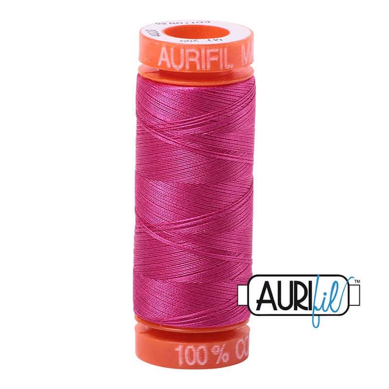 Aurifil Cotton Mako Thread - 50wt - 220m Spool - Fuchsia - BMK50 4020