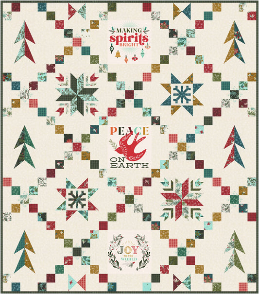 Cheer & Merriment - Cheer & Merriment Quilt Kit - Fancy That Design House & Co. for Moda Fabrics - KIT45530