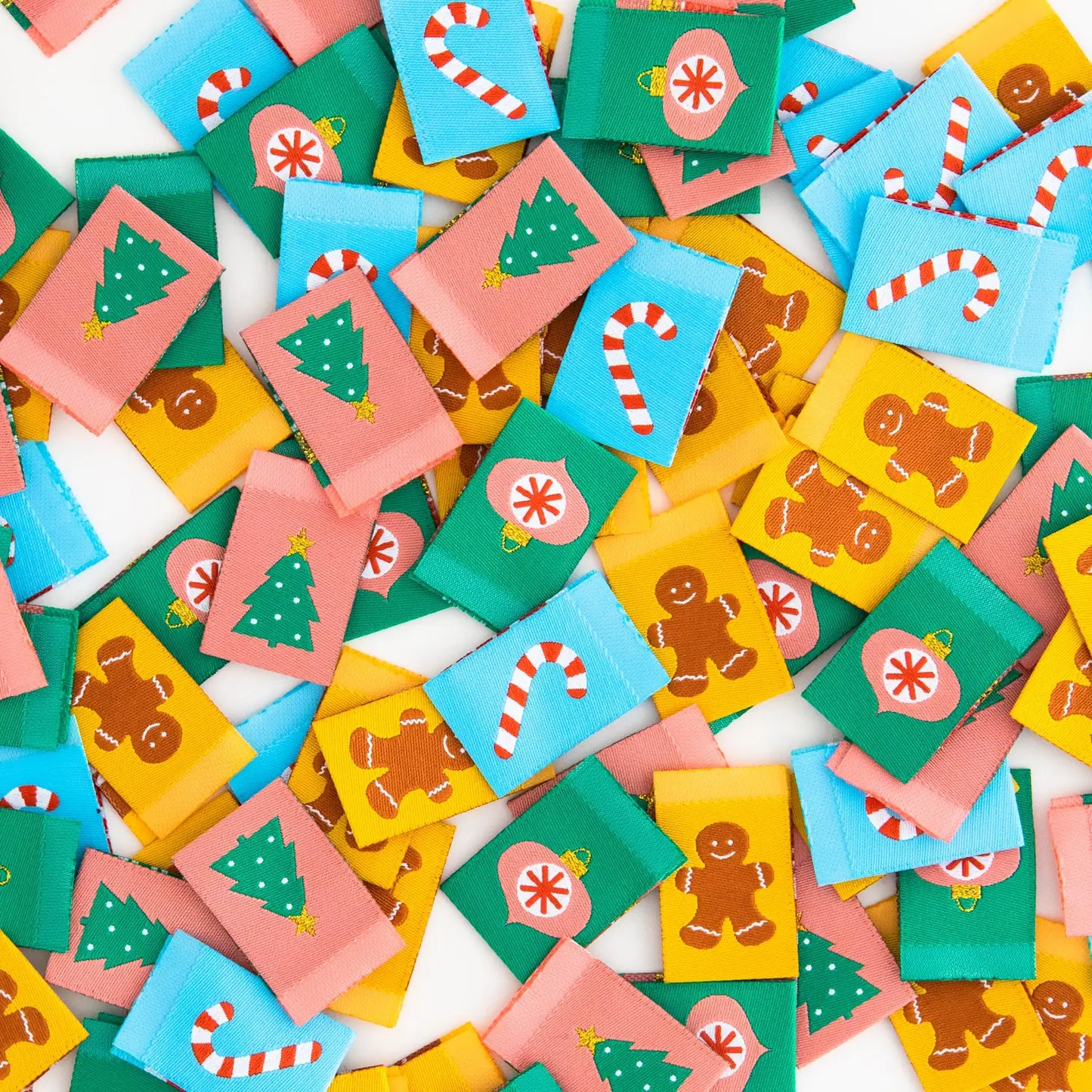 Sarah Hearts - Christmas Holiday - Sewing Woven Clothing Label Tags - SH474575