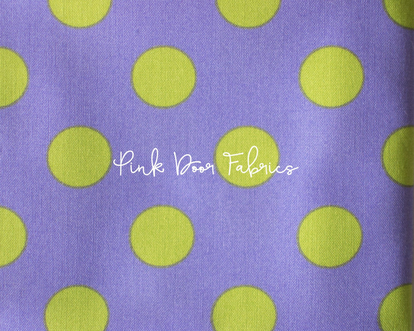 Cotton quilting fabric pattern called 'Pom Poms in Orchid'. Part of the 'True Colors' fabric collection. Designed by Tula Pink for fabric company Free Spirit Fabrics. SKU: PWTP118.ORCHID. 44-45 inch width.