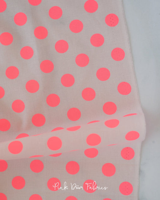 Cotton quilting fabric pattern called 'Pom Poms in Nova'. Part of the '2023 True Colors' fabric collection. Designed by Tula Pink for fabric company Free Spirit Fabrics. SKU: PWTP118.NOVA. 44-45 inch width.