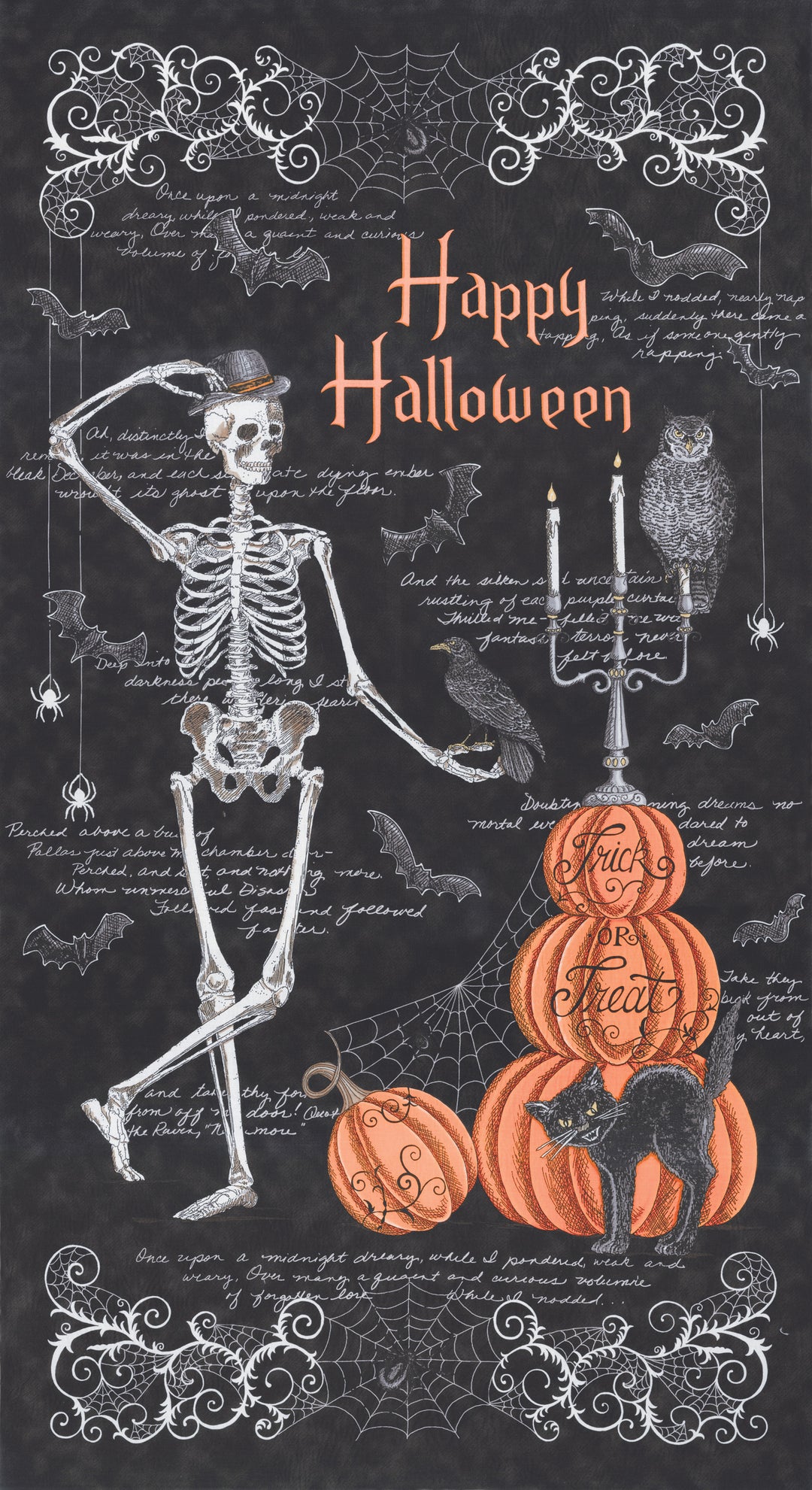 Ghostly Greetings - 24" x 44" Packaged Panel - Deb Strain for Moda Fabrics - 56040 13 - Panel