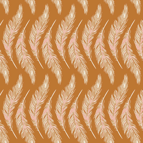 Homebody - Presently Plumes in Gold - Maureen Cracknell for Art Gallery - HMB-34955 - Half Yard