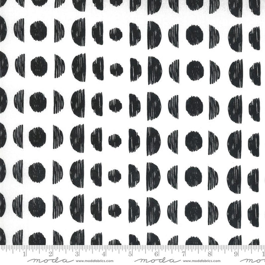Cotton quilting fabric pattern called 'Phases in Paper'. Part of the 'Illustrations' fabric collection. Designed by Alli K for fabric company Moda Fabrics. SKU: 11504 25. 44-45 inch width.